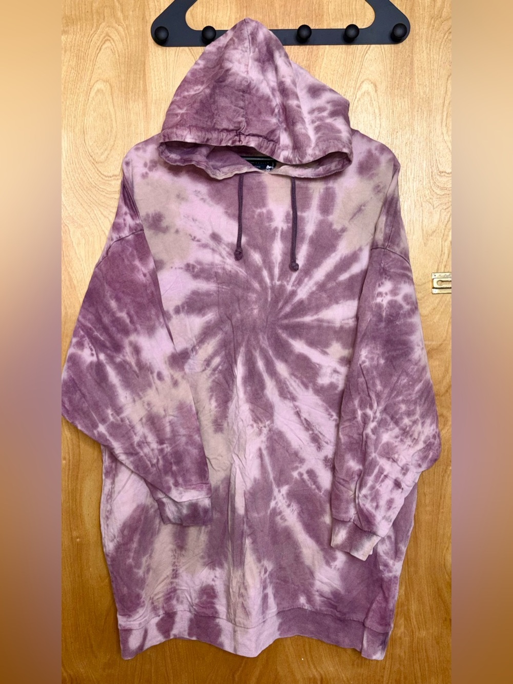 Tie-Dye Pullover Hoodie - Purple